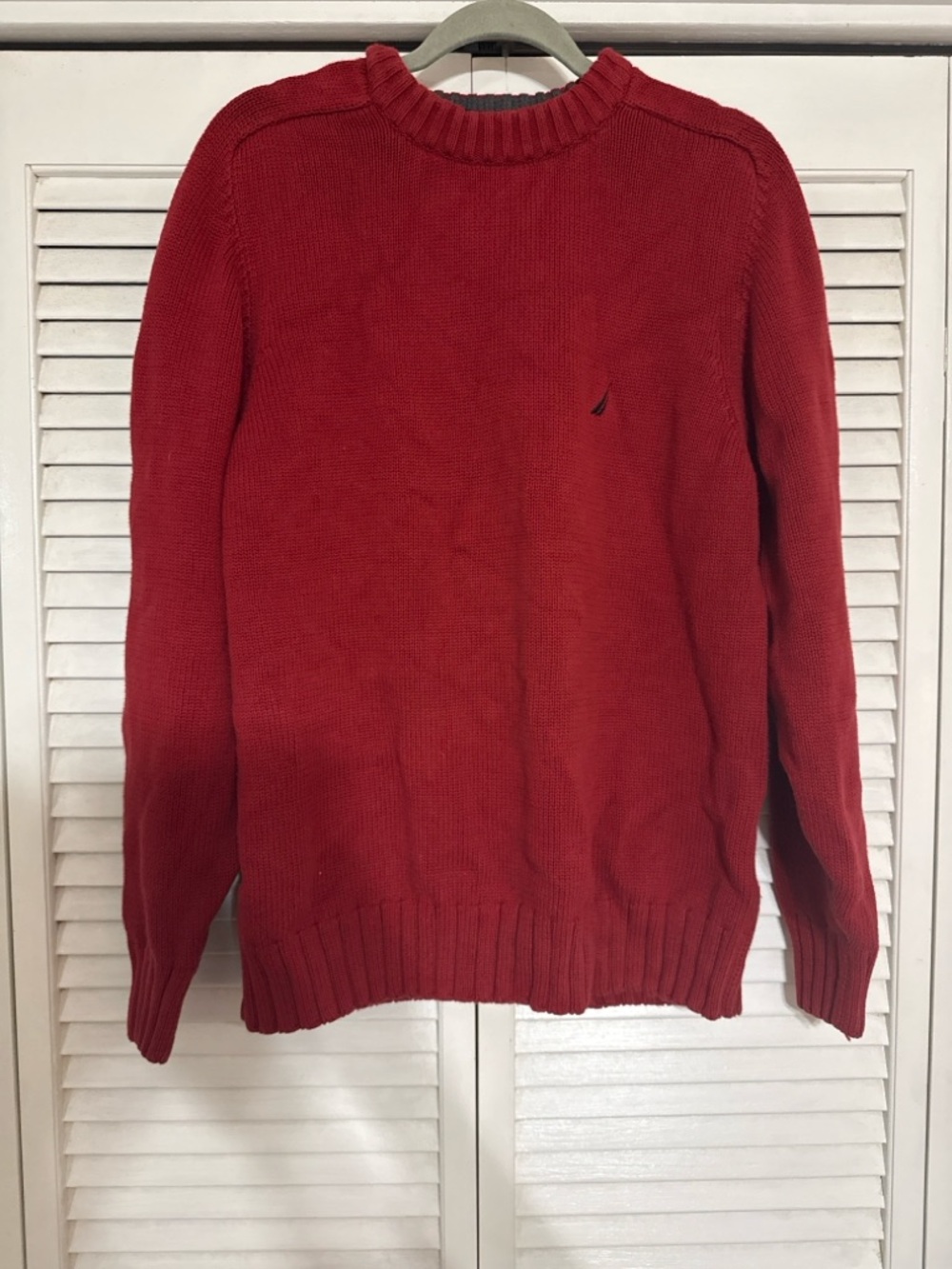 Nautica Men's Red Crewneck Sweater